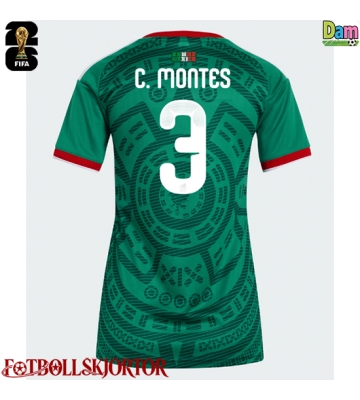 Mexiko Cesar Montes #3 Hemmatröja Dam VM 2026 Kortärmad